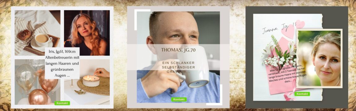 Unsere Singles Iris, Thomas und Joana