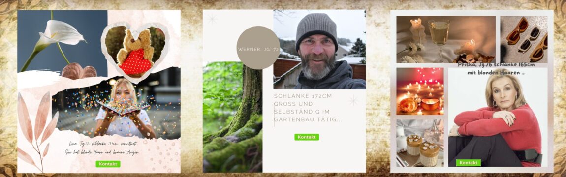 Unsere Singles Livia, Werner und Priska