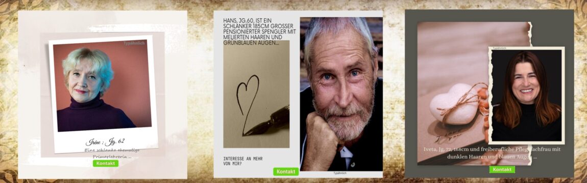 Unsere Singles Irene, Hans und Iveta