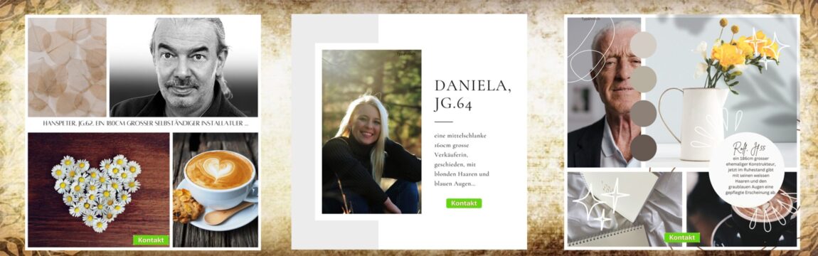 Unsere Singles Hanspeter, Daniela und Rolf