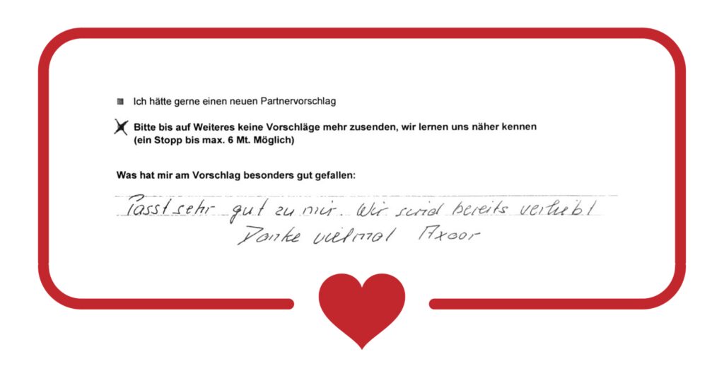 Verliebtmeldung Rosy S. und Urs B.